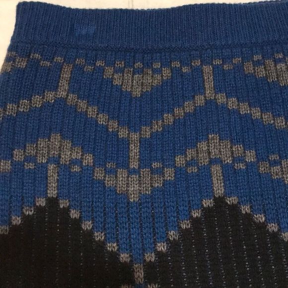 MODA INTERNATIONAL Blue Printed Knit Skirt - Picture 4 of 8